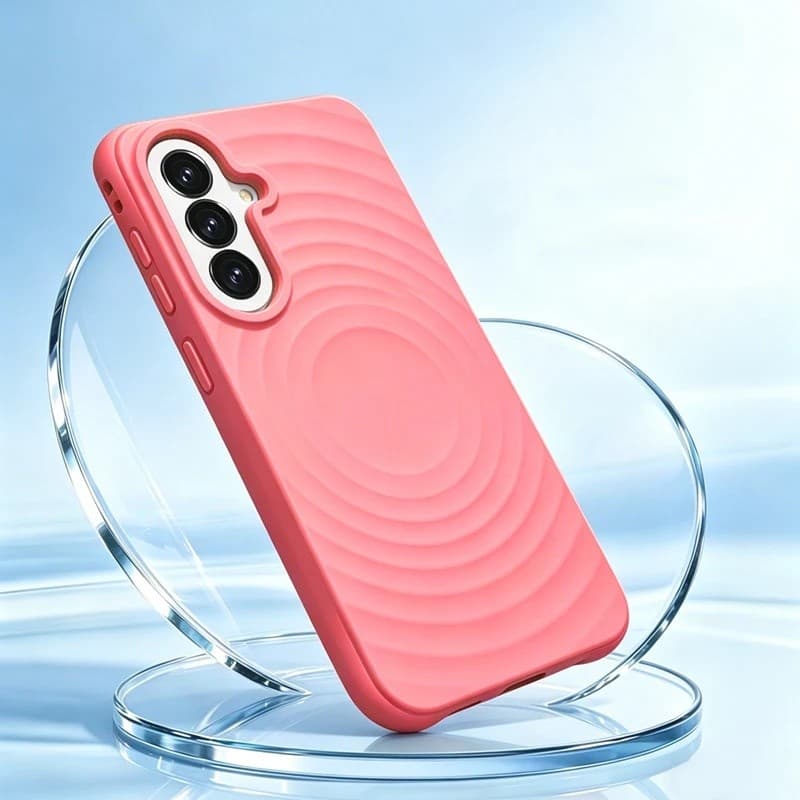 Capa Macia Magnética Para Samsung Galaxy A57 A56 A55 A36 A35 Ondulação De Água Silicone Magnético De Telefone