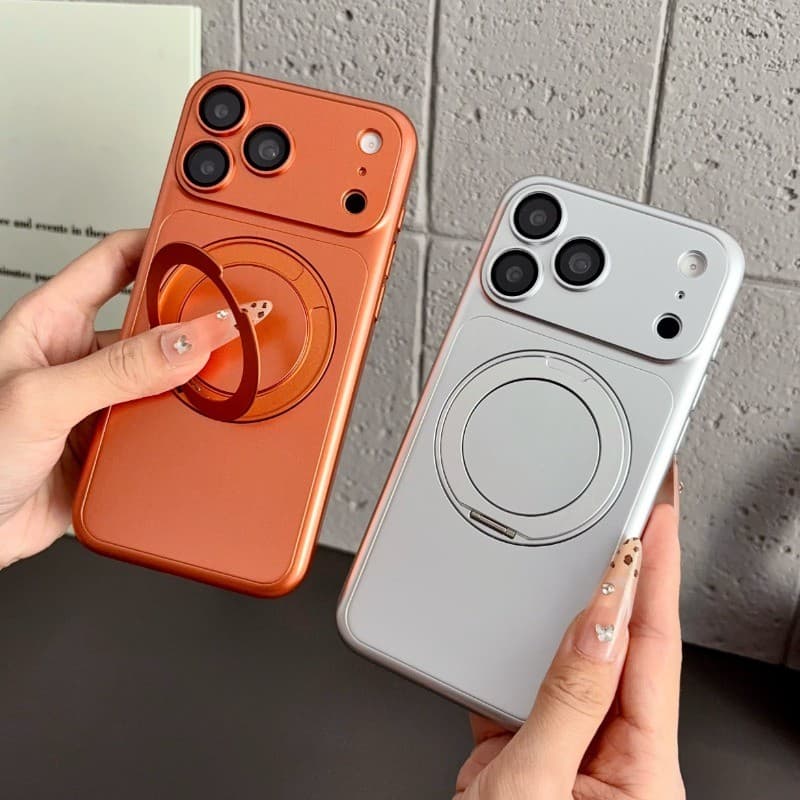 Ultra Fino Original 360 Suporte Magnético Caso De Telefone Para IPhone 18 17 16 15 14 13 Pro Max Lente Filme Proteção À