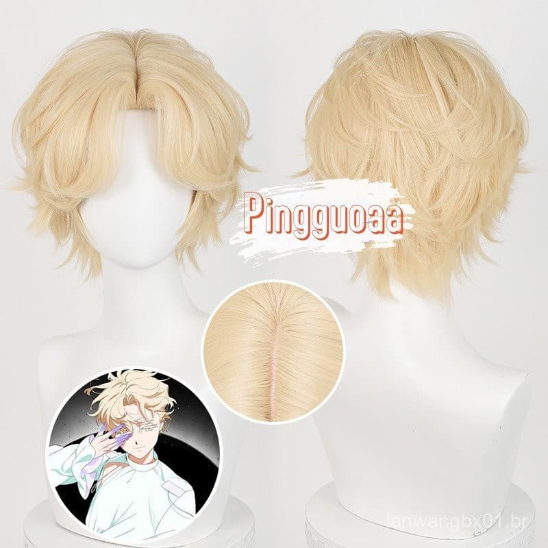 Peruca de Cosplay Alien Stage Luka 30cm Curta Resistente ao Calor Sintética NNVO NW2X CRLR