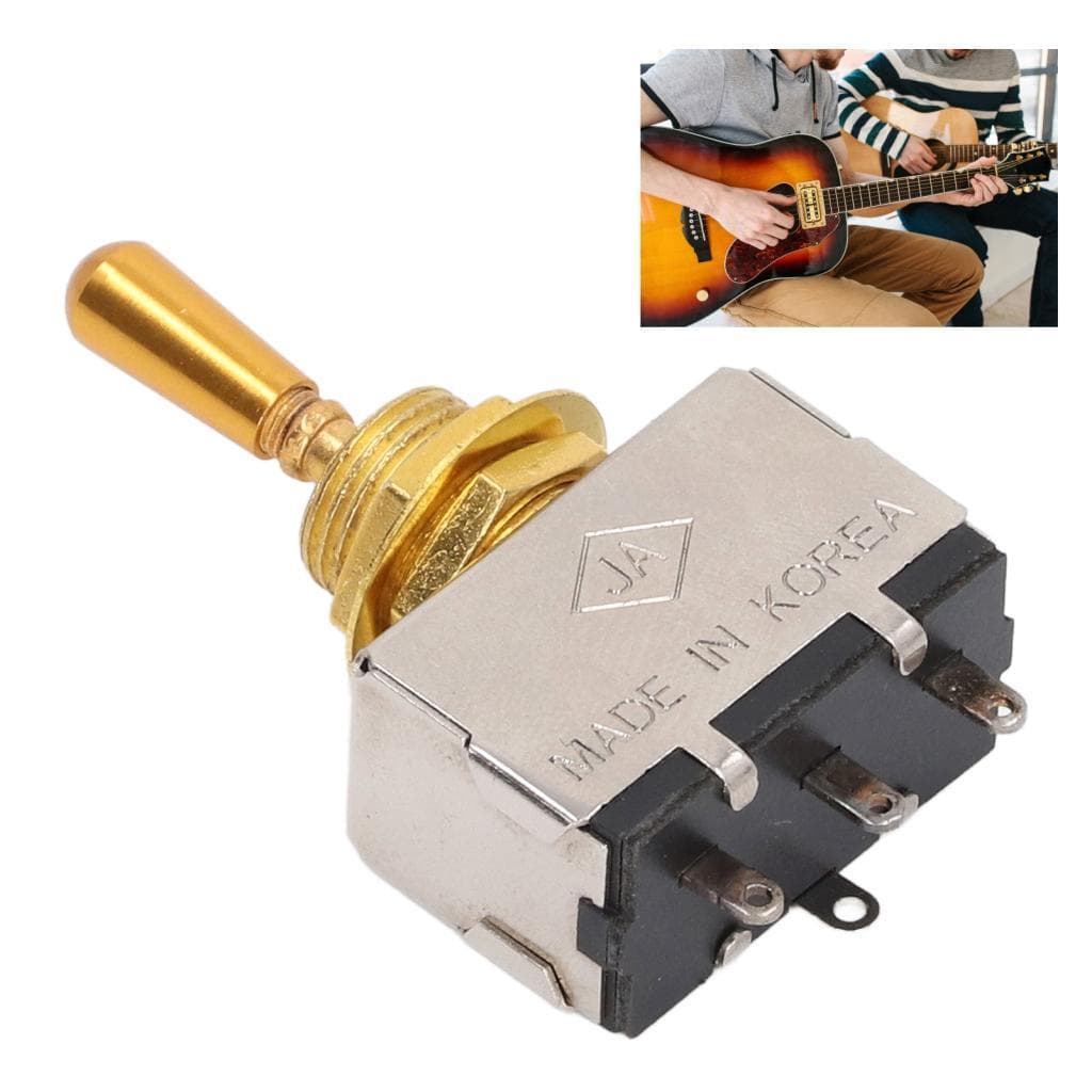 Irfora Interruptor de alternância de guitarra de 3 vias fechado em metal resistente ideal para guitarras elétricas 1 x
