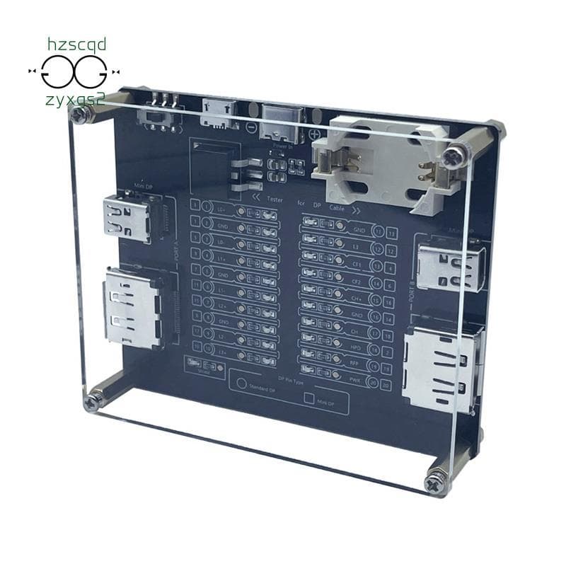 Para Mini DisplayPort DP Cabo Tester Placa Verificador De Fio De Dados Com Caso Acrílico/Teste De OA