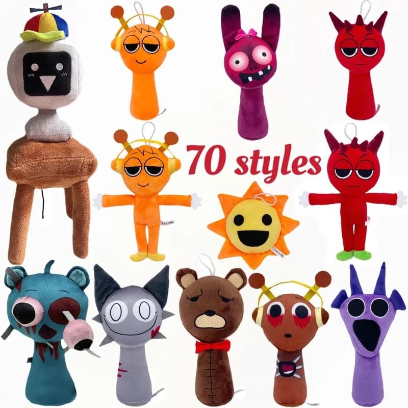 Sprunki Brinquedos De Pelúcia Boneca Jogo Dos Desenhos Animados Travesseiro Crianças Presentes Aniversário Bonecas Reche