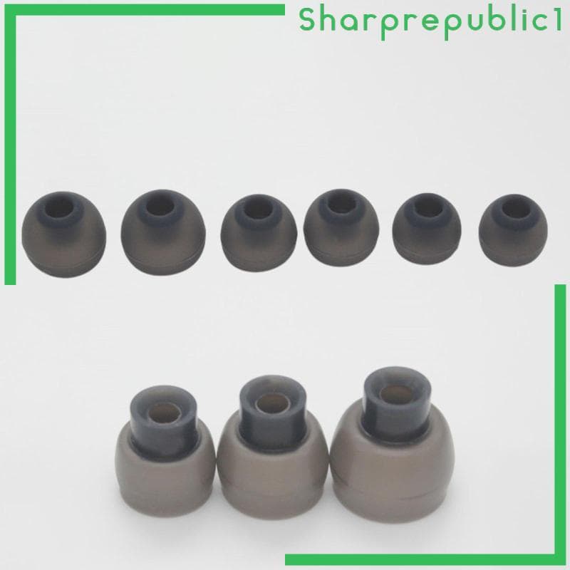 [Sharprepublic1] 6 Peças De Pontas De Fone De Ouvido De Silicone Design Ergonômico Fones Pequenos , Médios E Grandes Na