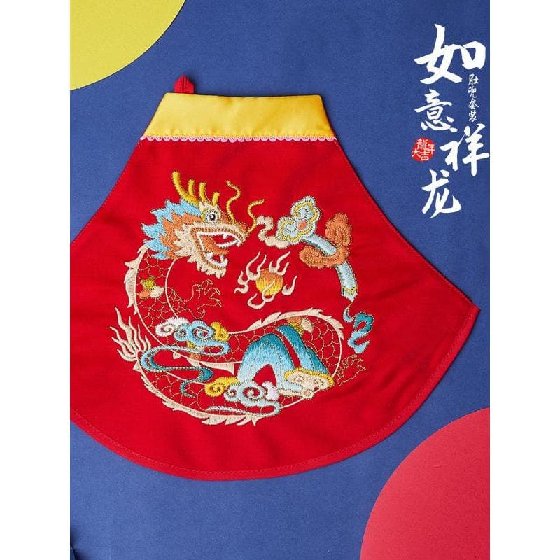 Bebê primeiro aniversário vestido menino pegar Zhou Tang terno um ano de idade bebê verão bordado fino barriga bolso fem