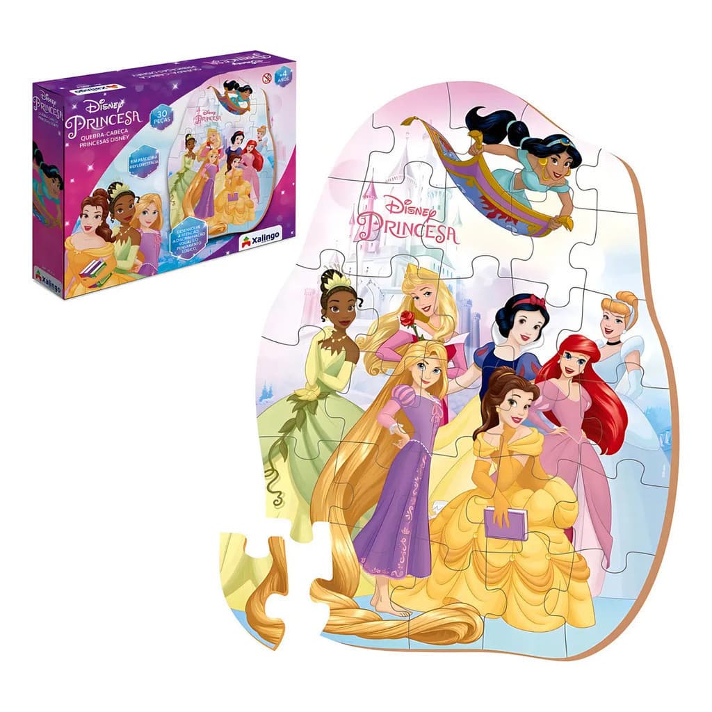Quebra Cabeça Princesas Disney 30 Peças Princesa Brinquedo infantil