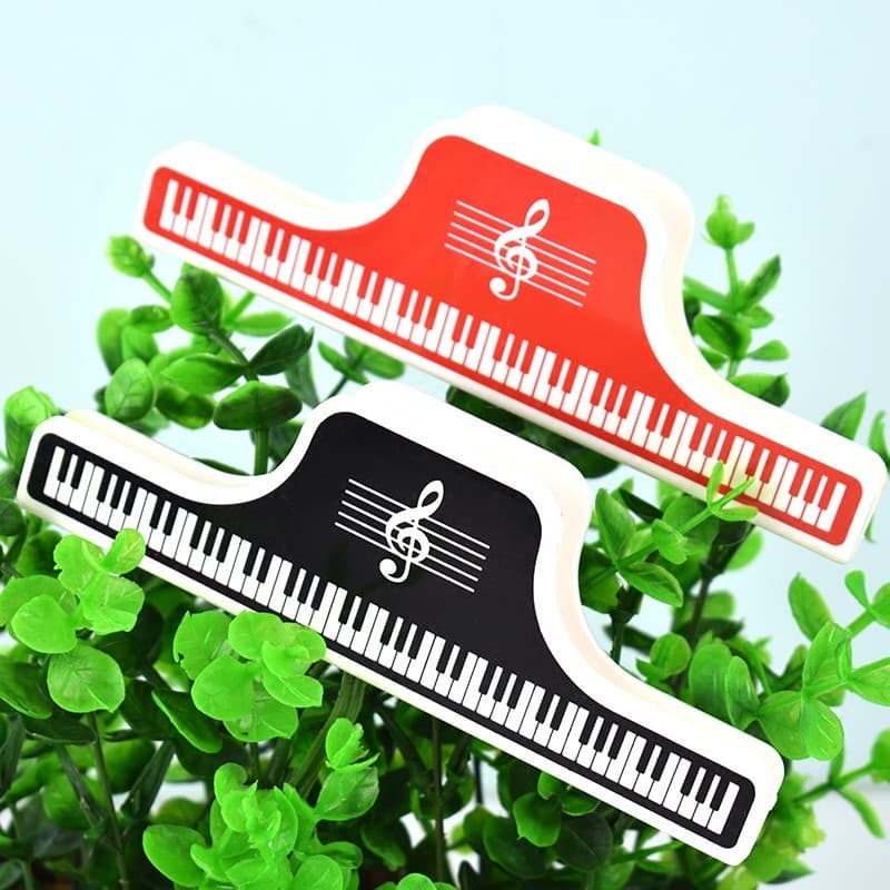 Clipe de papelaria musical de Taiwan, acessórios de música grandes, padrão de teclado, notação afiada, Piano, clipe de m