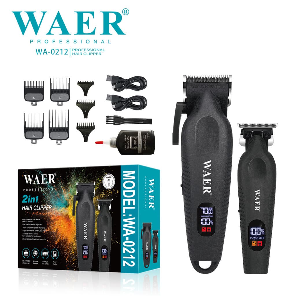 WAER Cross-Border máquina de cortar cabelo elétrica salão de barbear profissional máquina de cortar cabelo conjunto de a