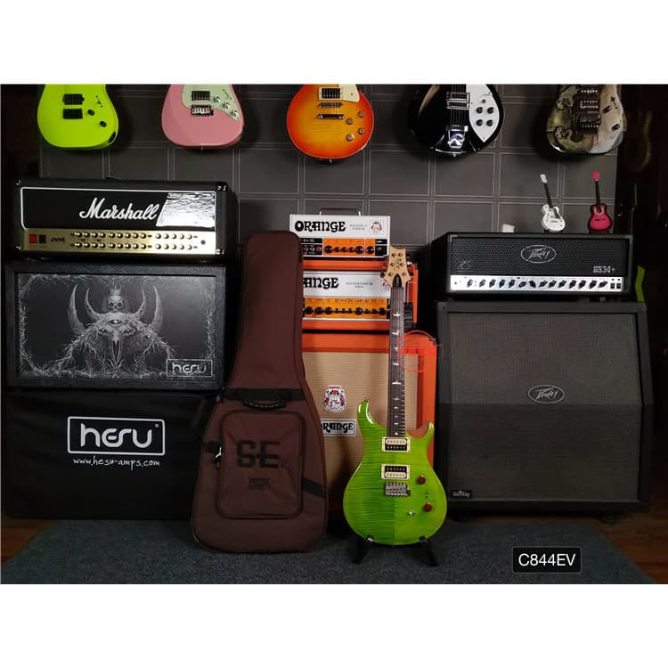 Guitarra elétrica PES SE personalizada 24-08 C844EV 2021 Guitarra elétrica turquesa Rock
