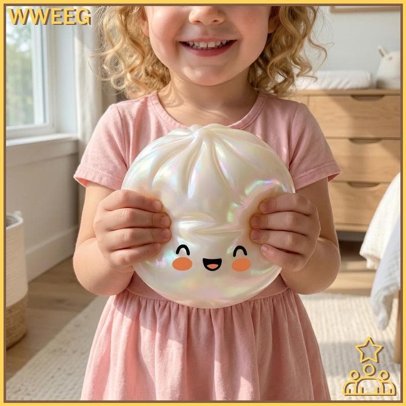 Steamer Bun Soft Stress Toy Recuperação Lenta Forma De Comida Aperto De Mão Para Crianças Adultos Escritório Desktop