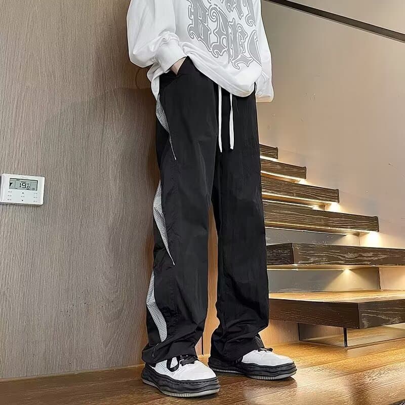 Calças de moda simples masculinas verão primavera outono estilo americano Studding esportes ao ar livre em linha reta so