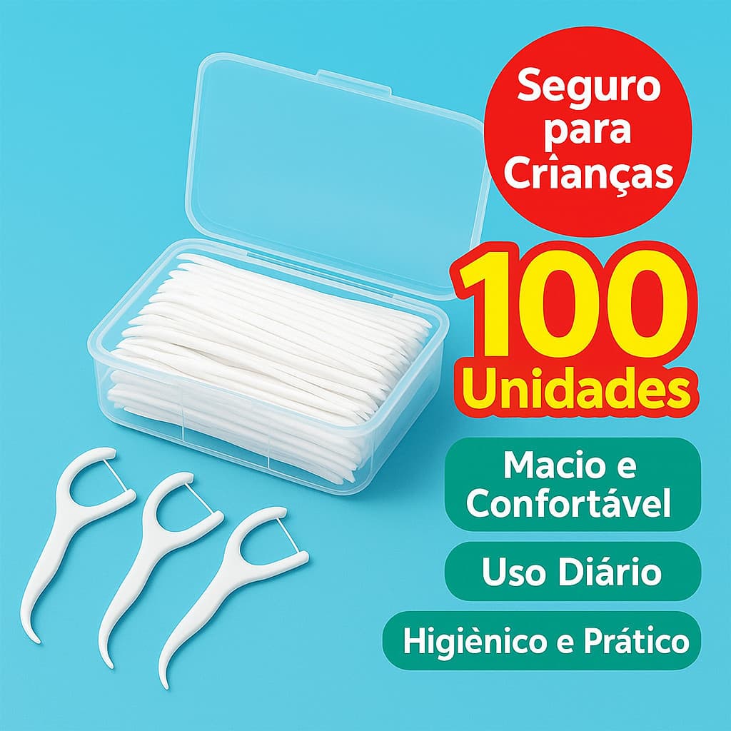 Kit 50 Unidades de Fio Dental Infantil em Formato de Arco Ultra Fino Para Limpeza Eficaz--Mwei Store