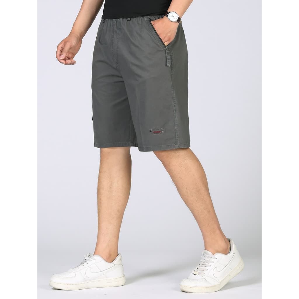 Estilo geral Shorts casuais masculino verão fino solto calças de cinco pontos Multi-bolso em linha reta calças grandes a