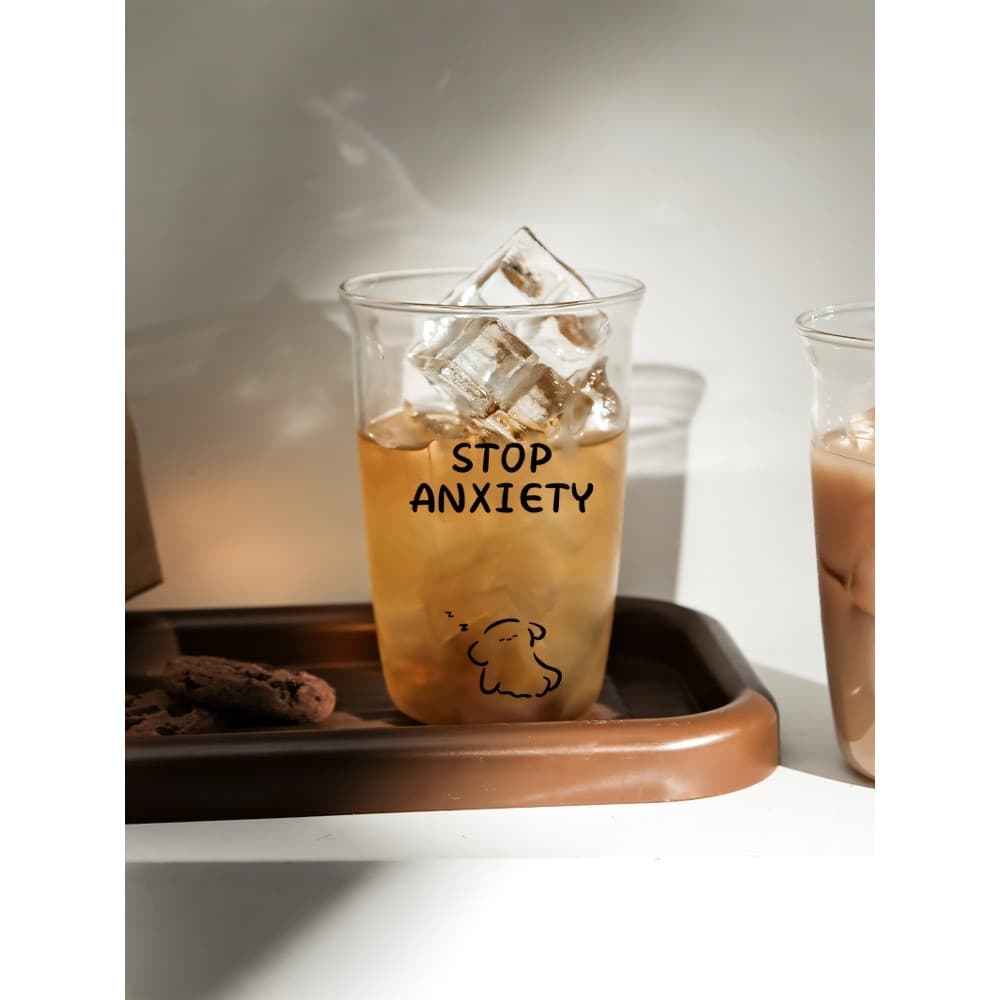 Copo de água de vidro com alto teor de borosilicato, resistente a altas temperaturas, xícara de café, chá, leite, menina