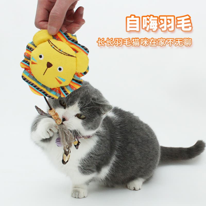 Brinquedo para gatos, brinquedo para gatos, bastão resistente à mordida, brinquedo para acompanhamento de gatos, auto-fe