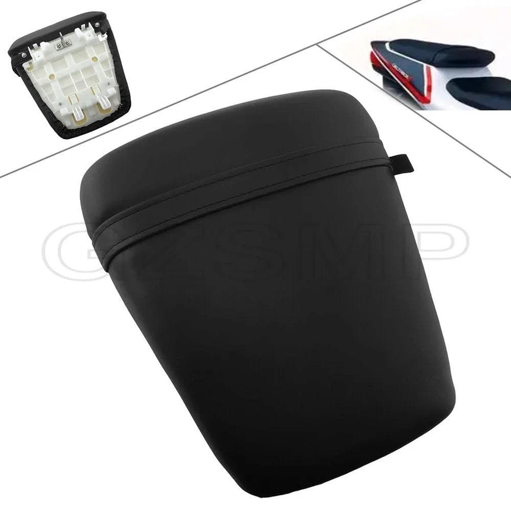 Preto Motocicleta Passageiro Traseiro Pillion Couro Do Plutônio Almofada Macia Assento Apto Para Yamaha YZF R6 YZF600 19