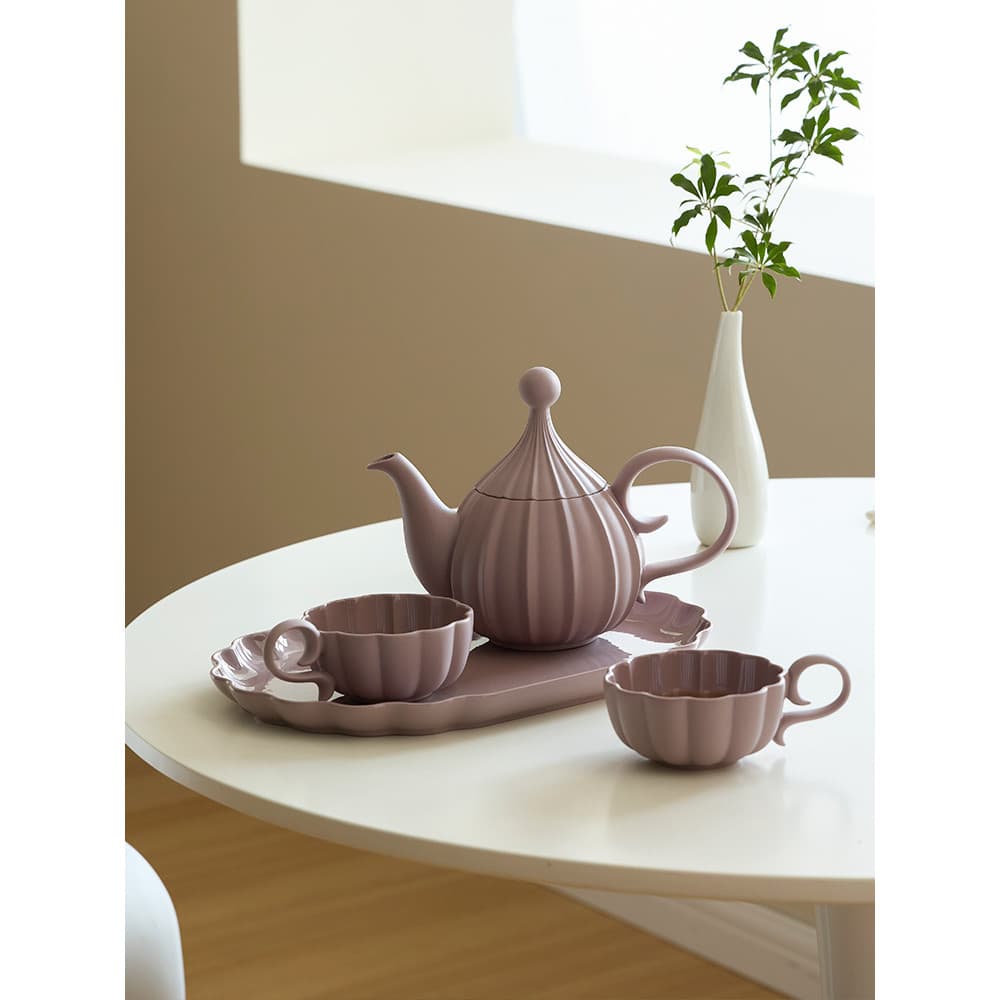 Conjunto completo de chá estilo Mili, xícara de chá de cerâmica, bandeja de chá, um conjunto, bule, xícara de chá, caixa