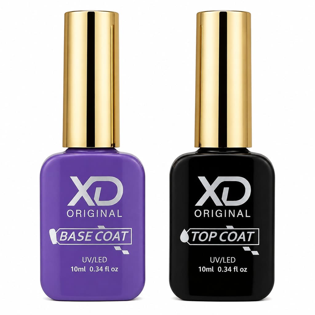 Kit Base Coat Top Coat UV Led Unha Gel Brilho Profissional Mais Brilho Menos Descascamento Kit Base E Selante Gel