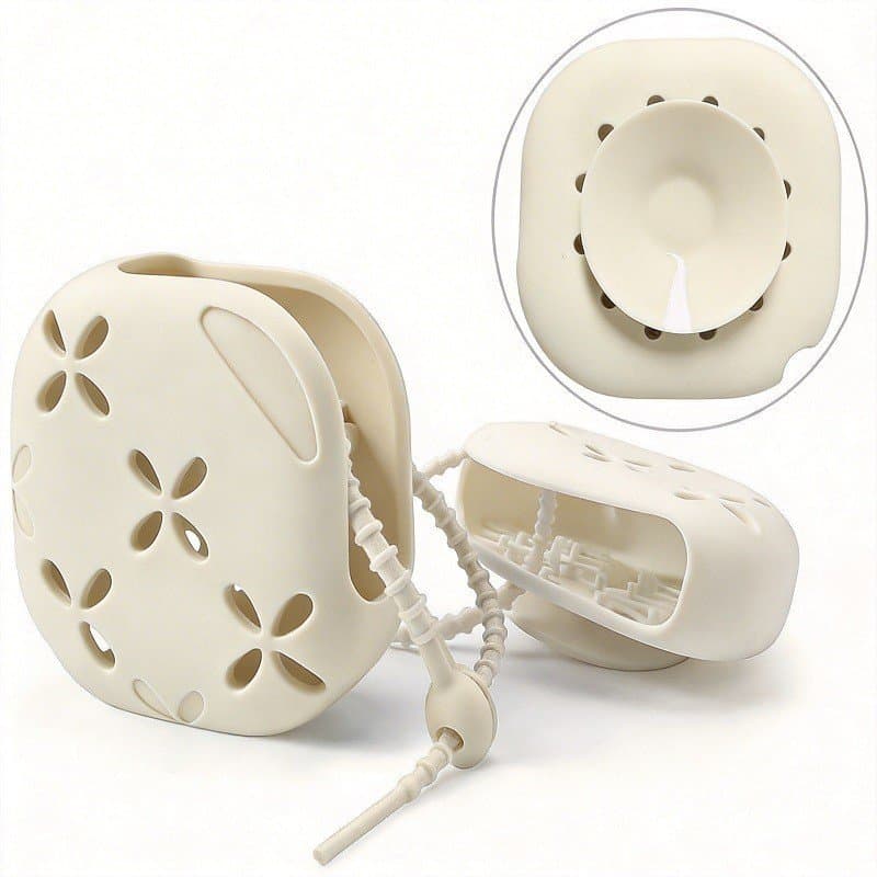 Caixa de armazenamento de aromaterapia em silicone para banheiro, caixa de sabão para pia doméstica, caixa de aromaterap
