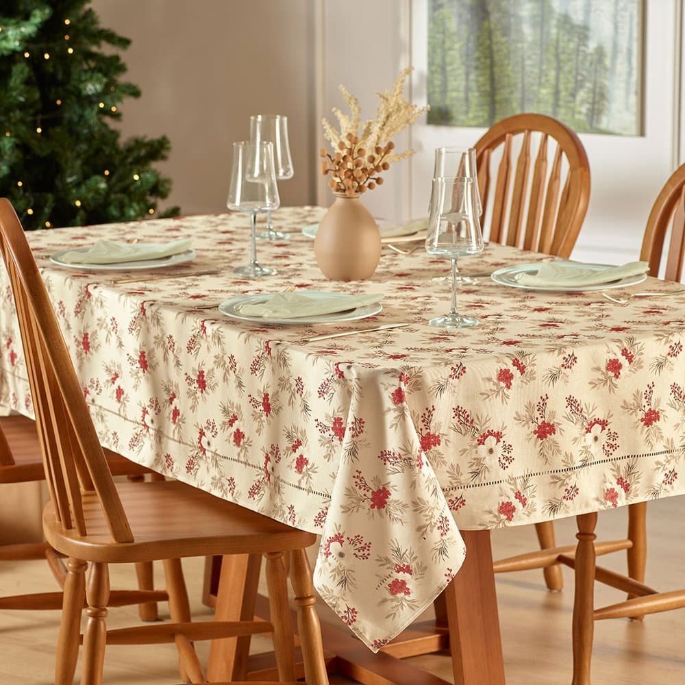Toalha de Mesa Quadrada 4 lugares Glamour Festive - Casa Argivai