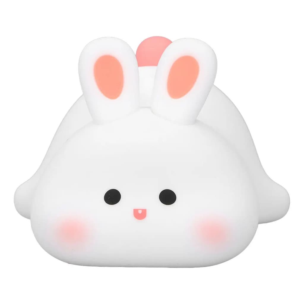 Luminária Noturna Infantil Coelhinho Silicone Recarregável 3 Níveis de Luz LED