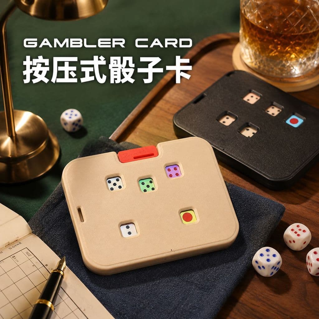 Novo cartão de jogo imprensa mecânica dados festa cartão de jogo de tabuleiro edc descompressão jogo adereços peneira co
