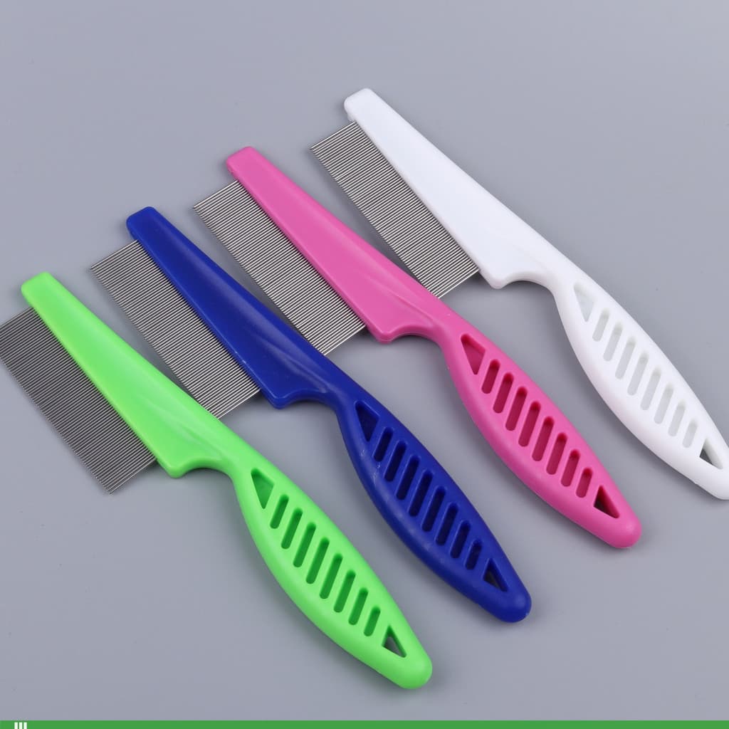 Pente Antipulgas para Cães e Gatos, Escova de Dentes Finos para Remover Parasitas - Ref. 9375