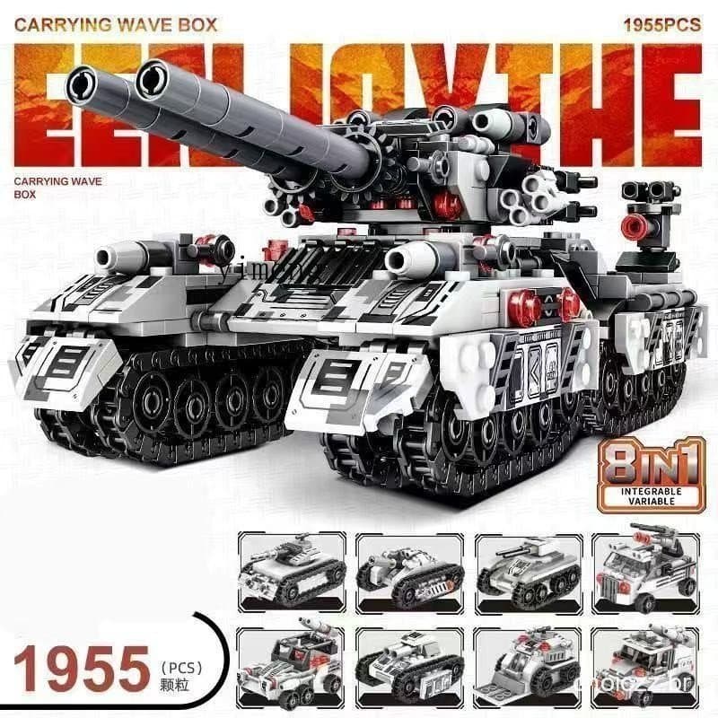 Modelo de montagem de tanque militar urbano, decoração, brinquedos educativos infantis, blocos de tecnologia Lego