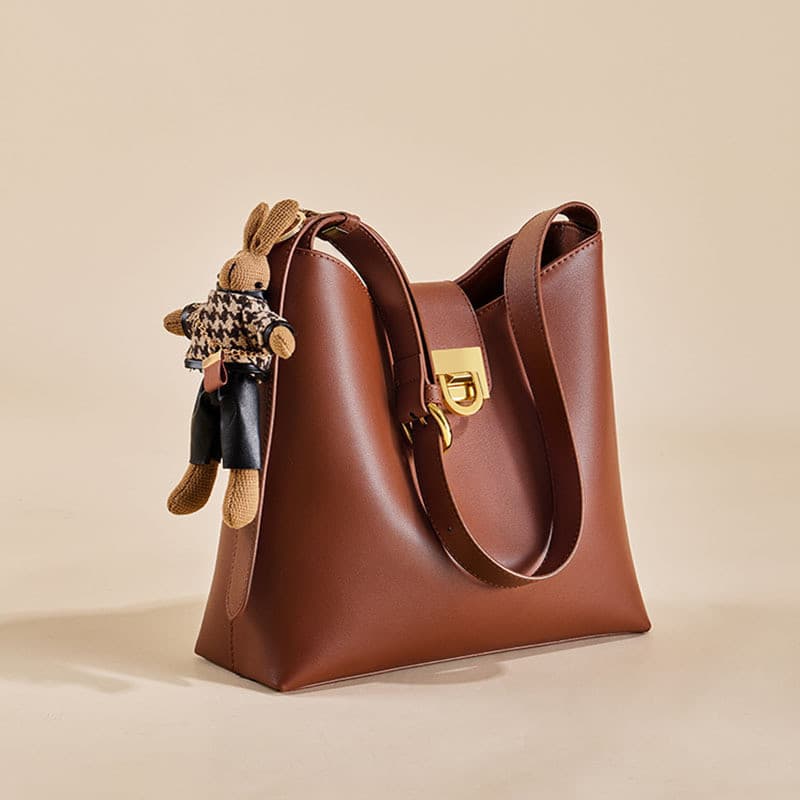 Bolsa balde feminina 2025 novo estilo bolsa de couro genuíno bolsa feminina All-Match saco do mensageiro luz luxo bolsa