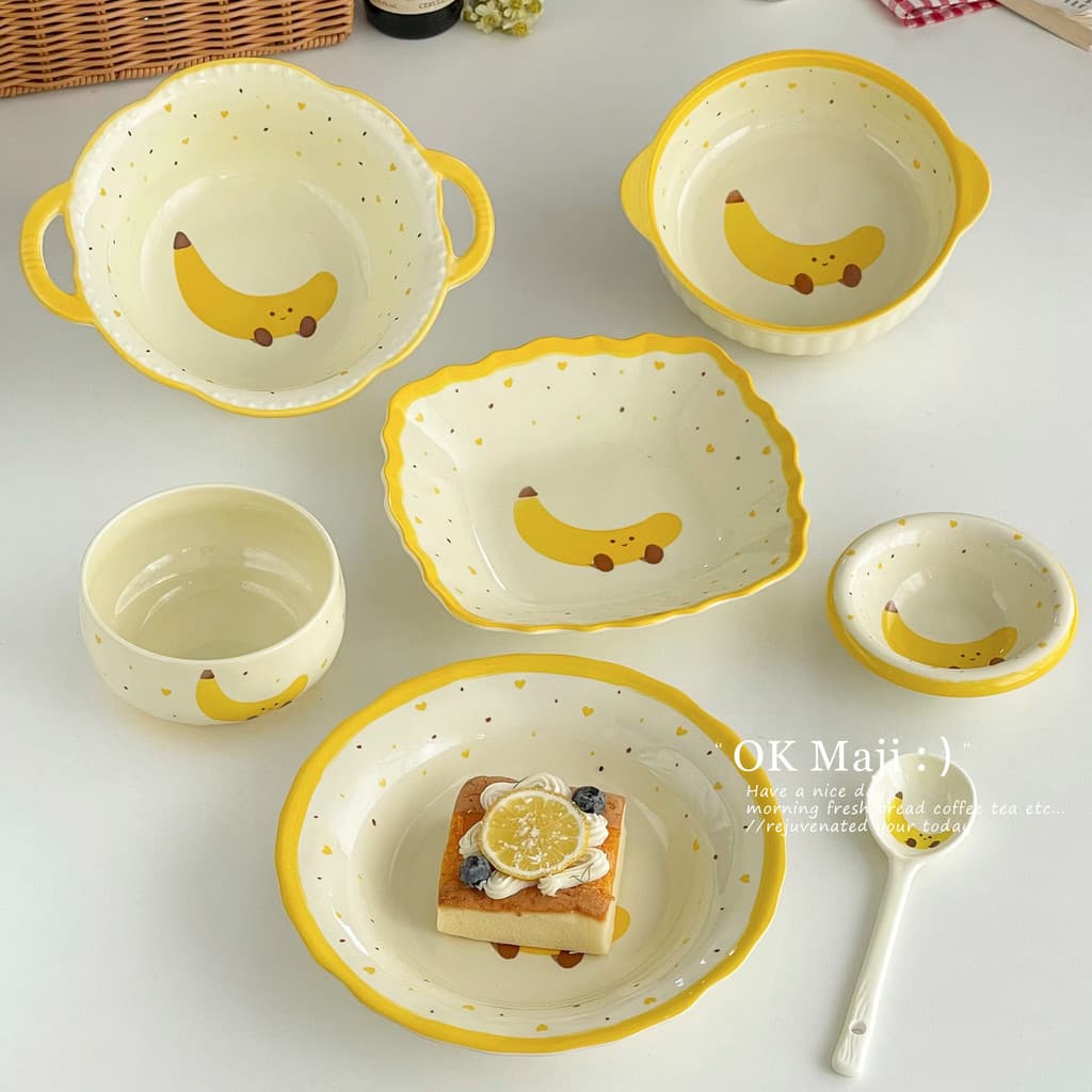 Lindo prato Dim Sum de cerâmica, prato de jantar fofo, cor Underglaze, comida para uma pessoa, alto valor, estilo ins, p