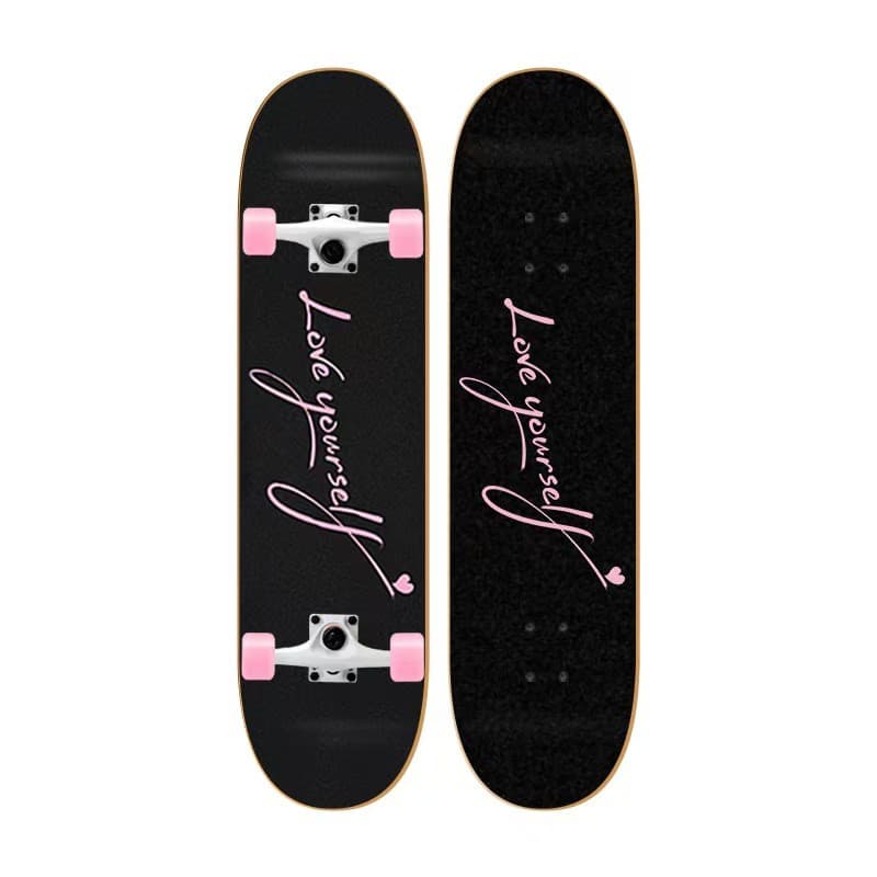 Skate profissional iniciante adulto meninas Scooter de quatro rodas adolescente crianças escova rua menina 80cm duplo Ro