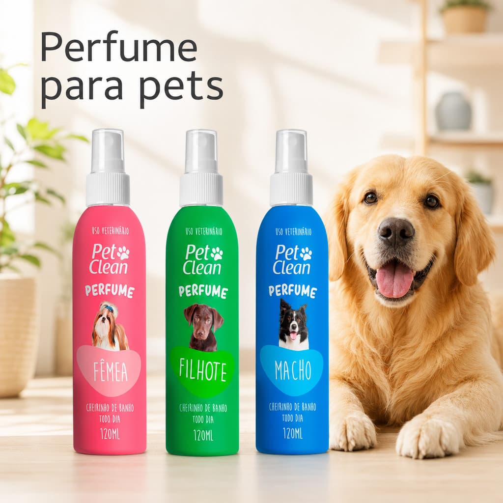 Perfume Pra Cachorro Macho Fêmea Filhotes 120ml Colônia Cheirosa Para Pet Cães e Gatos