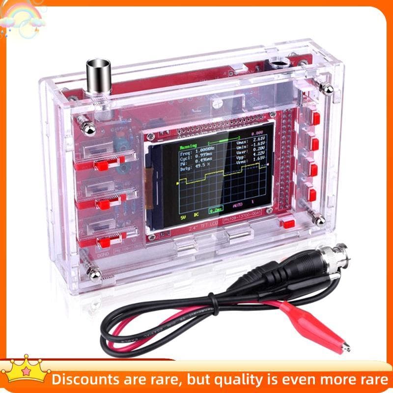 Osciloscópio Digital Totalmente Montado , Display LCD TFT De 2.4 Polegadas Com Clipe De Teste De Sonda De Jacaré , Caixa