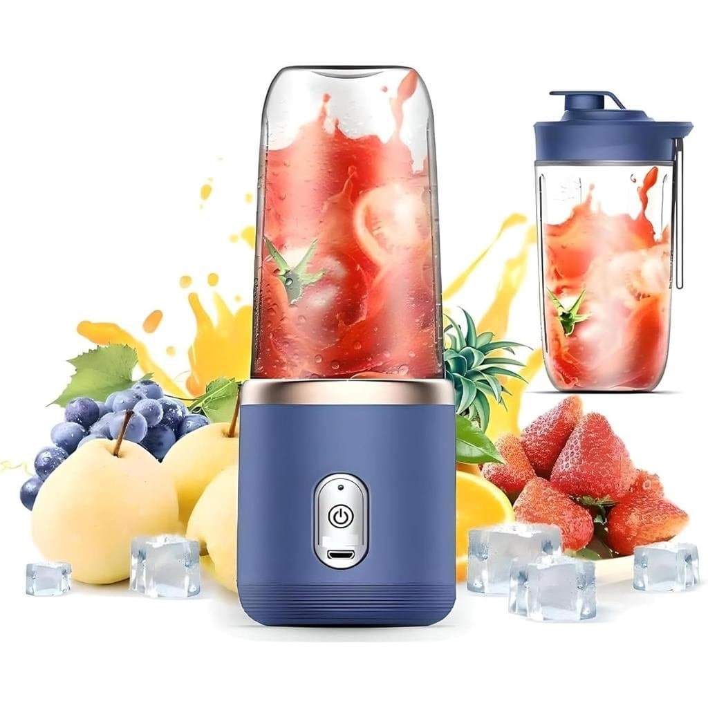 Liquidificador Portátil de 14oz para Sucos e Smoothies com 6 Lâminas, Desempenho Poderoso, Liquidificador de Fusão |   R