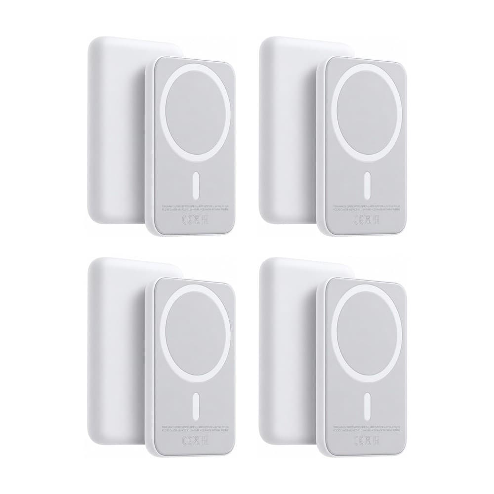 Kit 4x Carregador Portátil GoldenUltra ML-4CD 5000mAh com Carregamento Sem Fio por Indução Qi