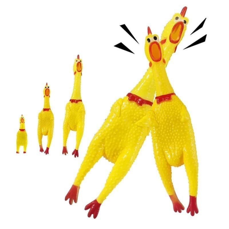 Galinha Frango Borracha Mordedor Cachorro Pet Faz Barulho / Brinquedos Cachorro Premium