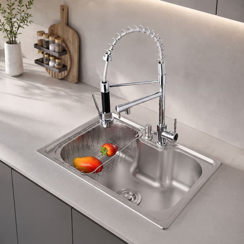 Cuba Gourmet Cozinha 60x42cm Inox 304 com Torneira Bancada