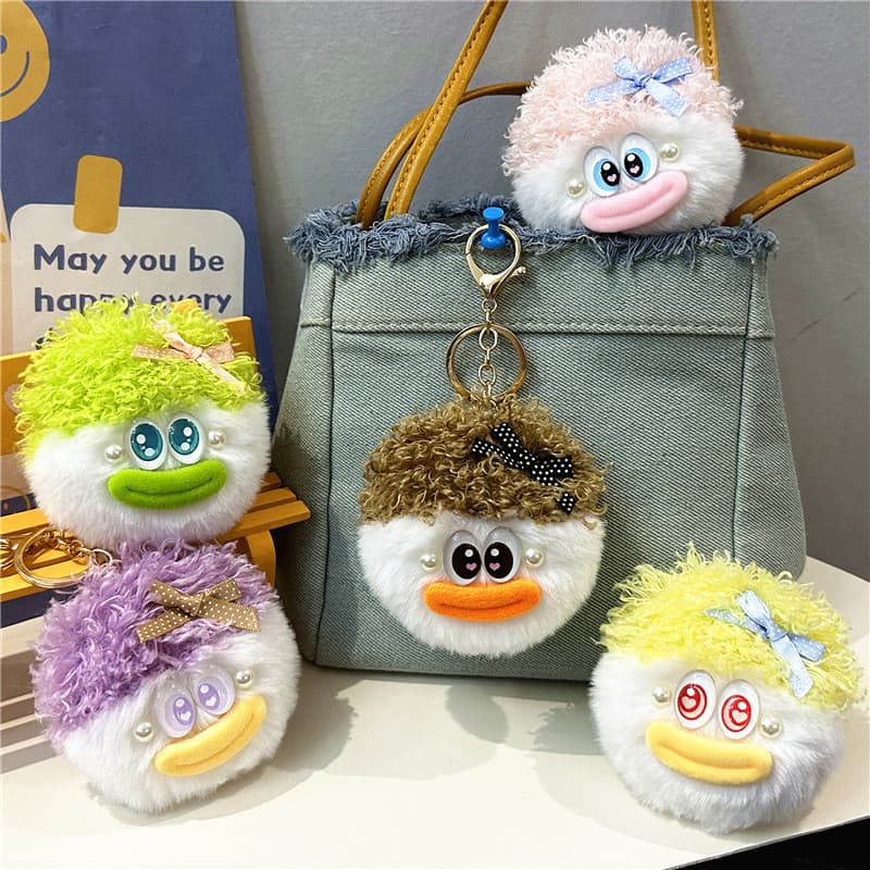 Bonito bonito frito boneca de pelúcia chaveiro boneca de algodão brinquedo de pelúcia saco pingente dos desenhos animado