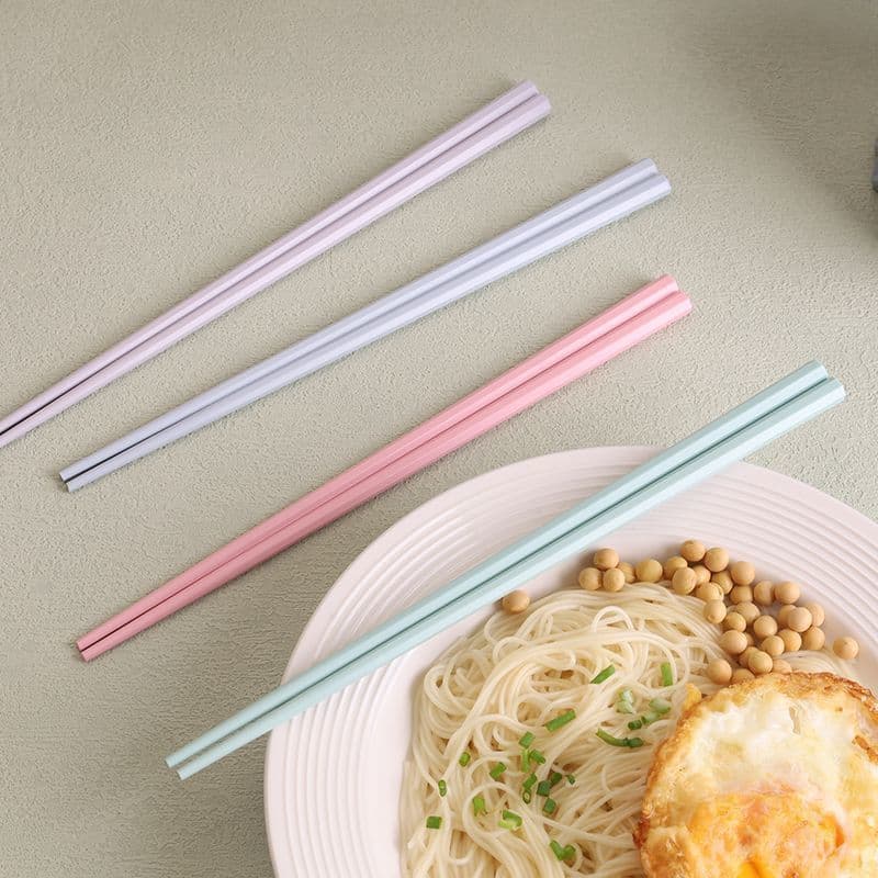 Conjunto De Pauzinhos Codificados Por Cores Familiares , 5 Pares , De Liga Reutilizáveis , Antiderrapantes E Resistentes