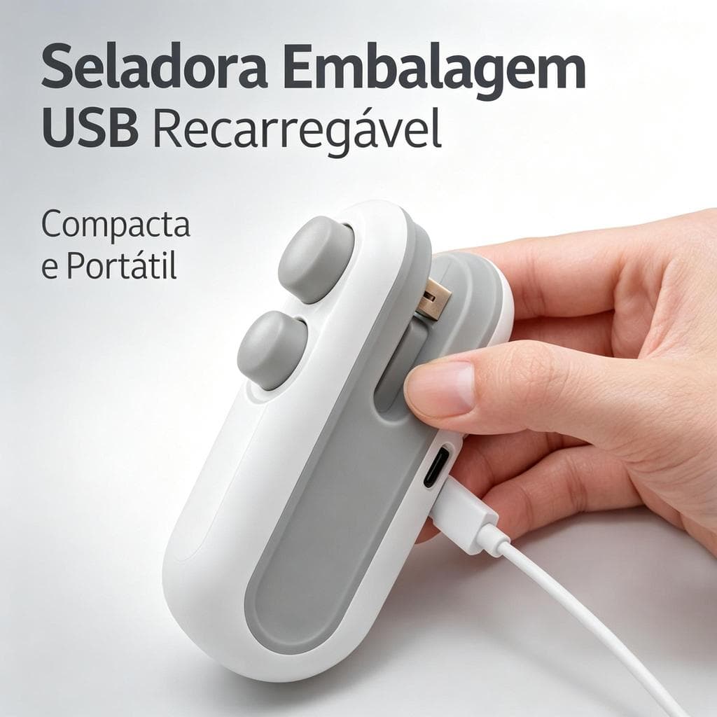 Mini seladora máquina portátil plástico para cozinha sela rapidamente suas embalagens plásticas sem fio