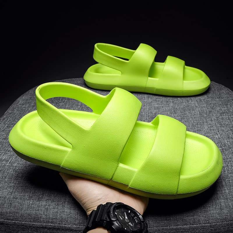 Sandálias de marca estilo masculino condução confortável sola macia tamanho grande sensação de merda desgaste exterior s