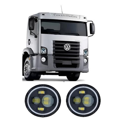 Par Pisca Seta Olho De Anjo Led Vw Constellation + Par Aro