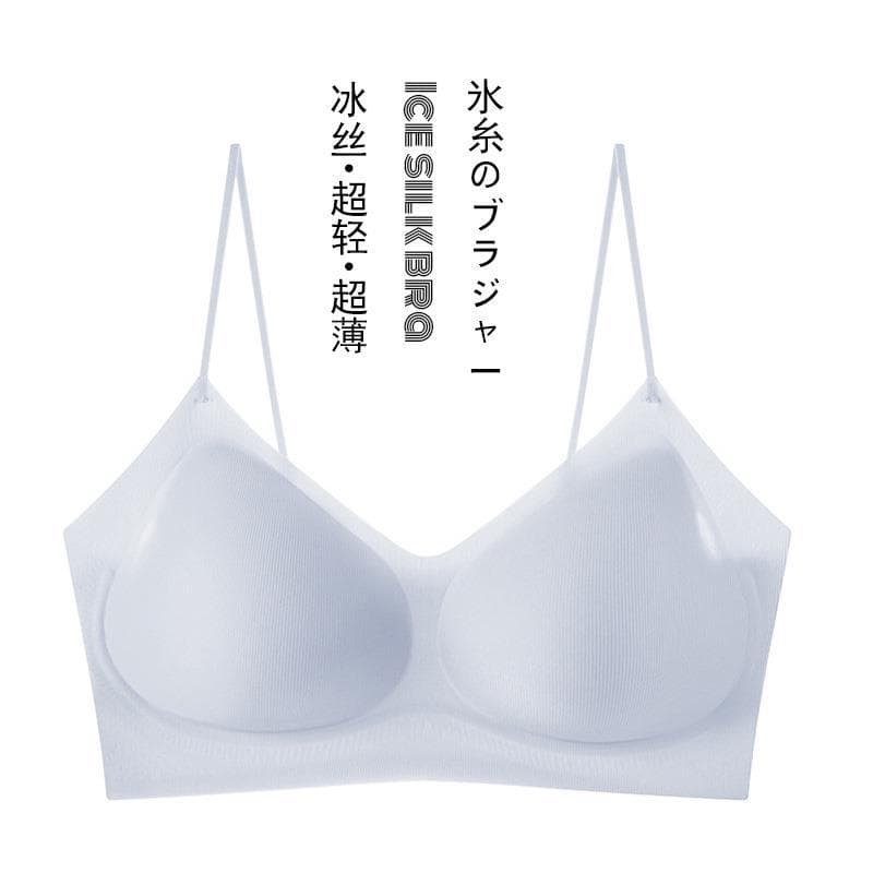 Nantong Suyi bens domésticos loja principal estilo japonês padrão escuro sutiã de seda gelo verão legal sutiã Ultra-fino