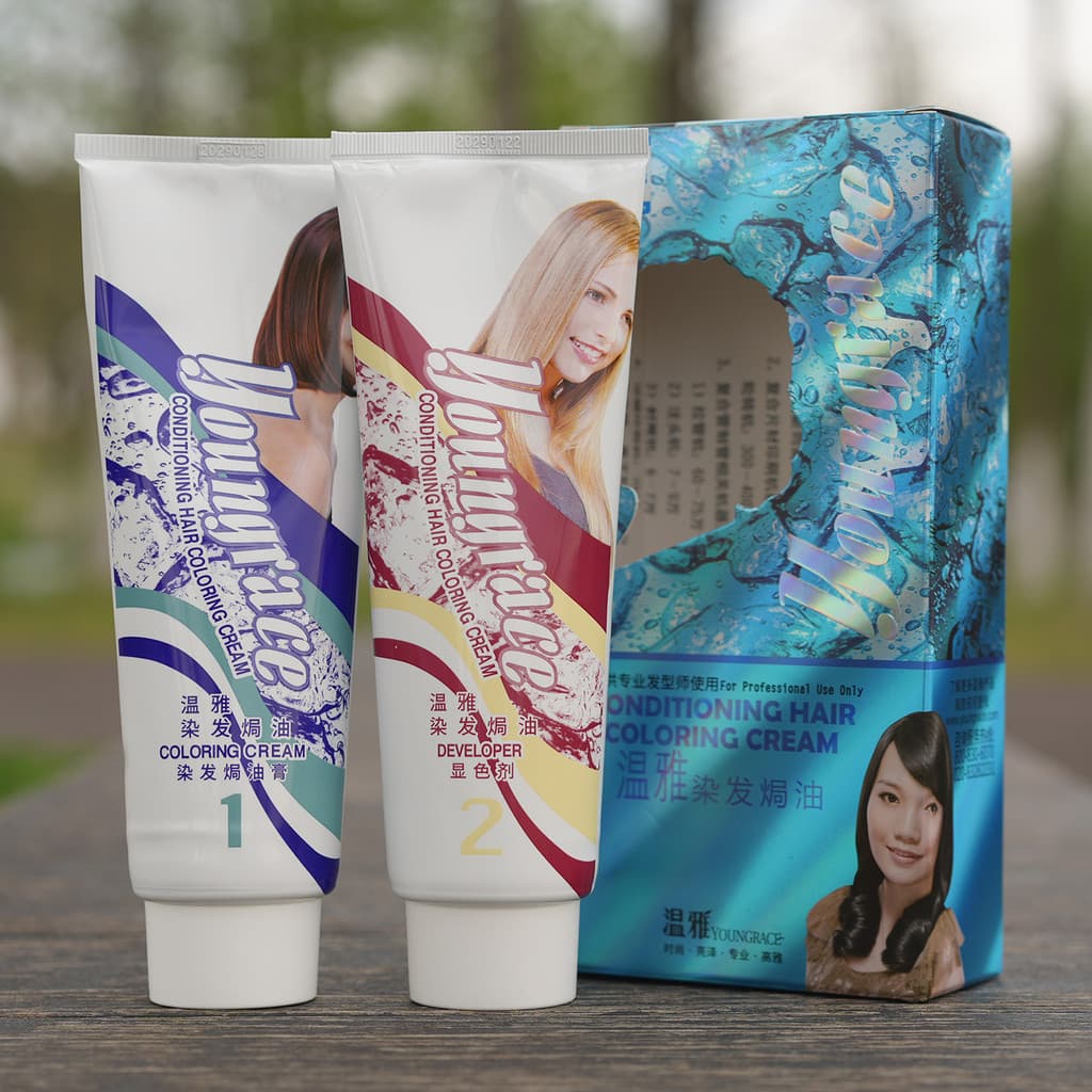 Suave óleo cozido tintura de cabelo creme capa cabelo branco Natural preto tintura de cabelo casa tingimento cuidados em
