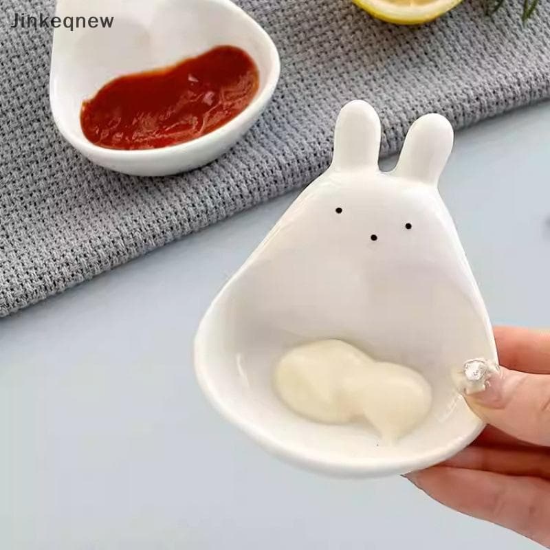 JNBR Bonito Plástico Ganso Coelho Em Forma De Mini Tigelas De Creme Talheres Para Festa De Chá Casa JIN