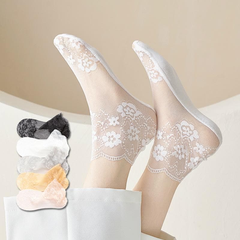 Meias de renda femininas meias de verão respirável curto tubo meias finas meias curtas