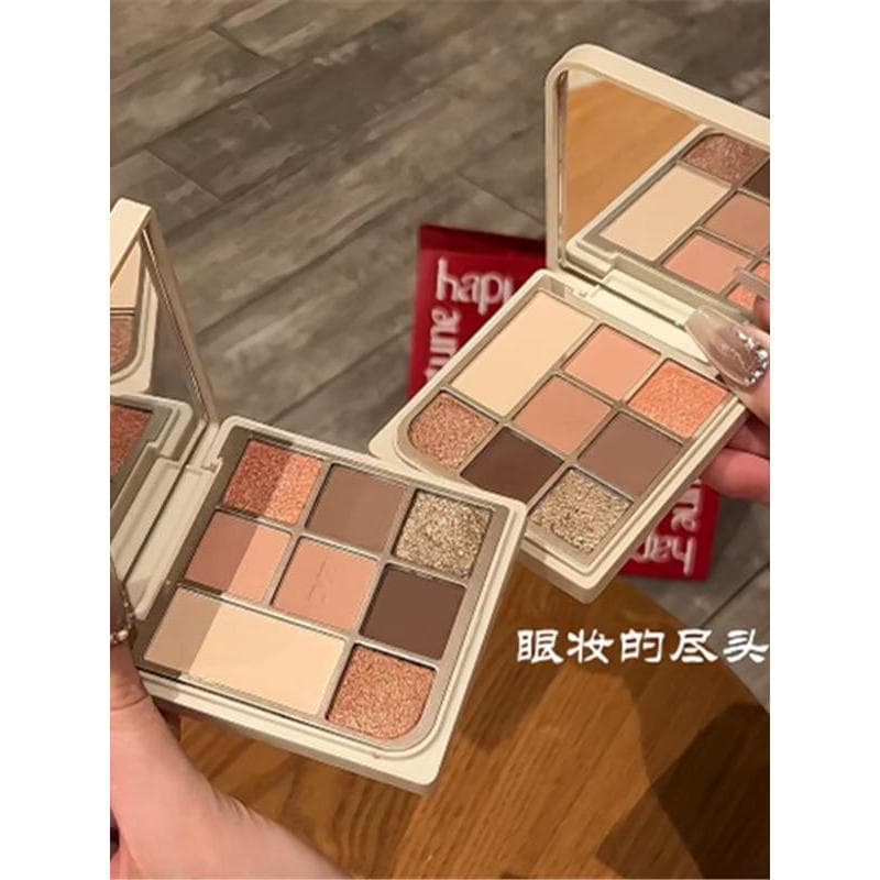 CVZ Leite Café Coreano Leite Chá Paleta de Sombras de Oito Cores Modificado Olho Fosco Perolado Natural Nude Cor Ilumina