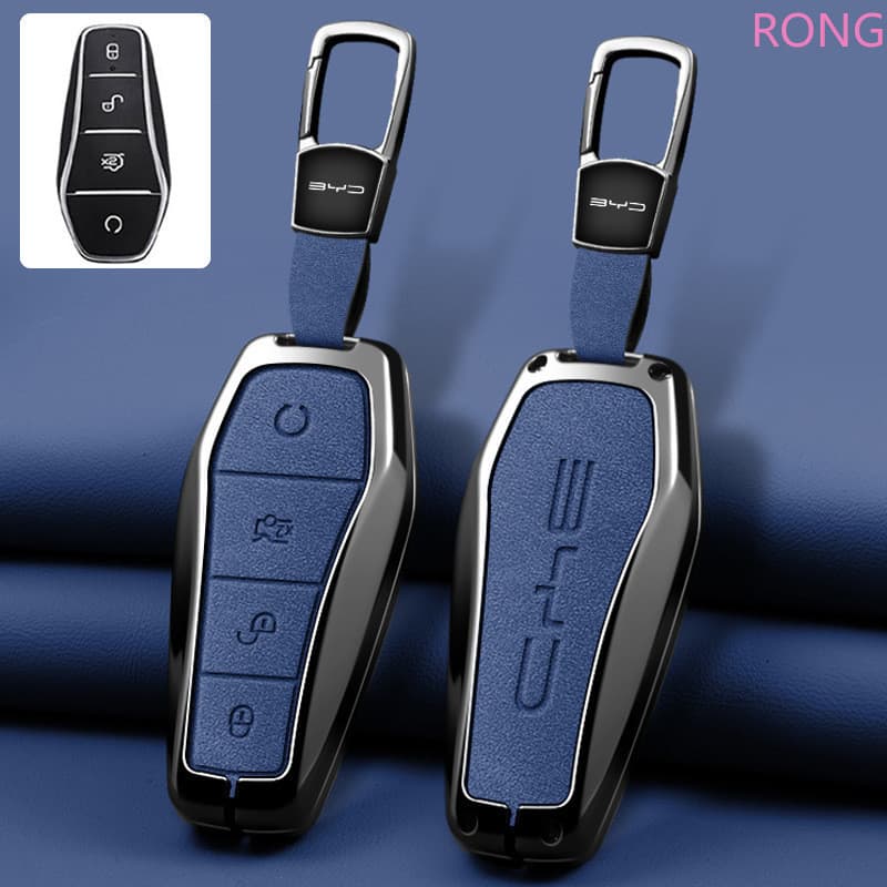 Capa de Metal para Chave de Carro para BYD Atto 3 Han EV Dolphin Durable Second Song Pro Tang Dm QIn Plus Max Yuan Song