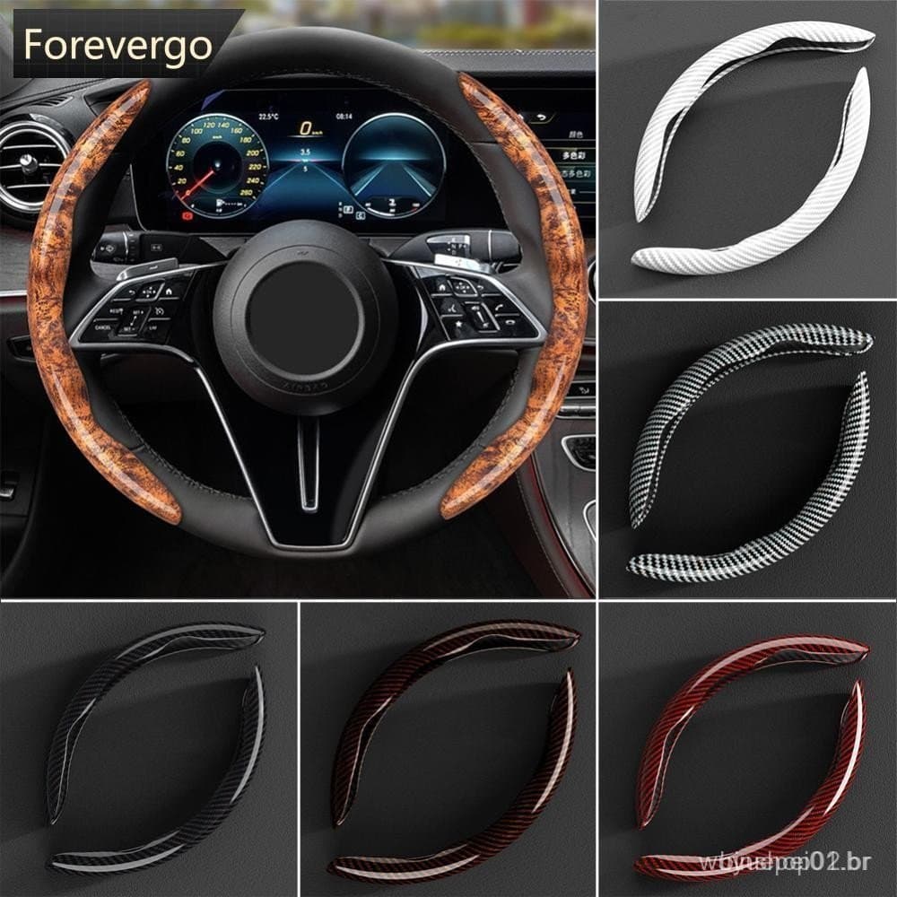 FOREVERGO 2 Pçs Universal Capas De Volante Do Carro Auto Interior Acessórios Decorativos Anti Deslizamento Capa Protetor