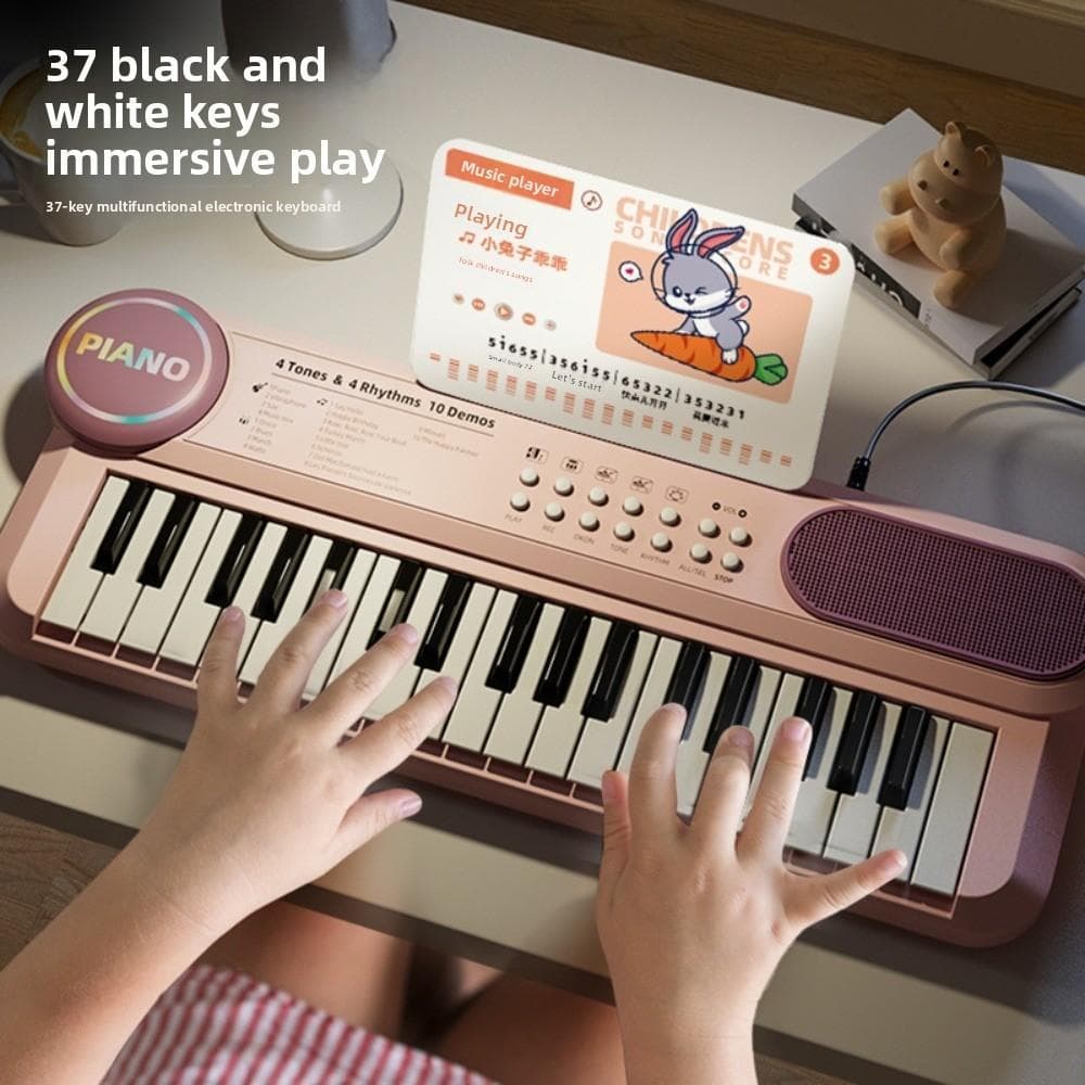 Piano Eletrônico Infantil , Com Microfone , Multifuncional , Órgão De Partitura Musical