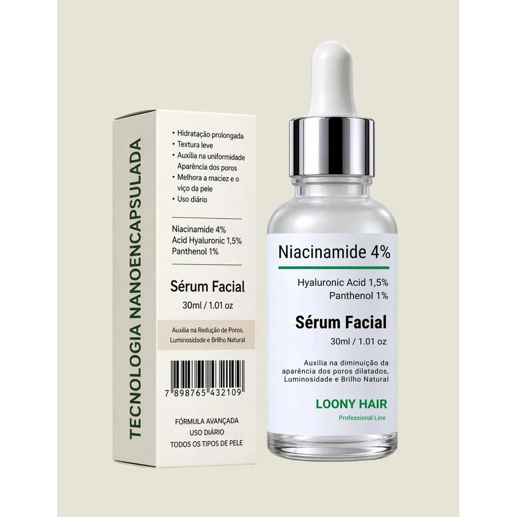 Sérum Hidratante HSD-05 - Nano Niacinamida 4% + Nano Ácido Hialurônico 1,5% + Pantenol 1%
